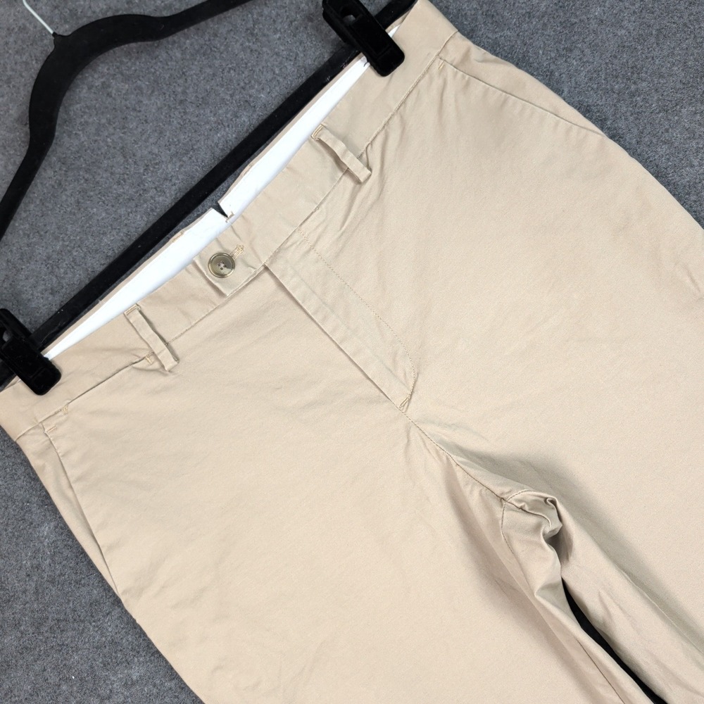Calvin Klein Mens The Refined Stretch Chino Pants 32x30 Tan Beige Flat Front